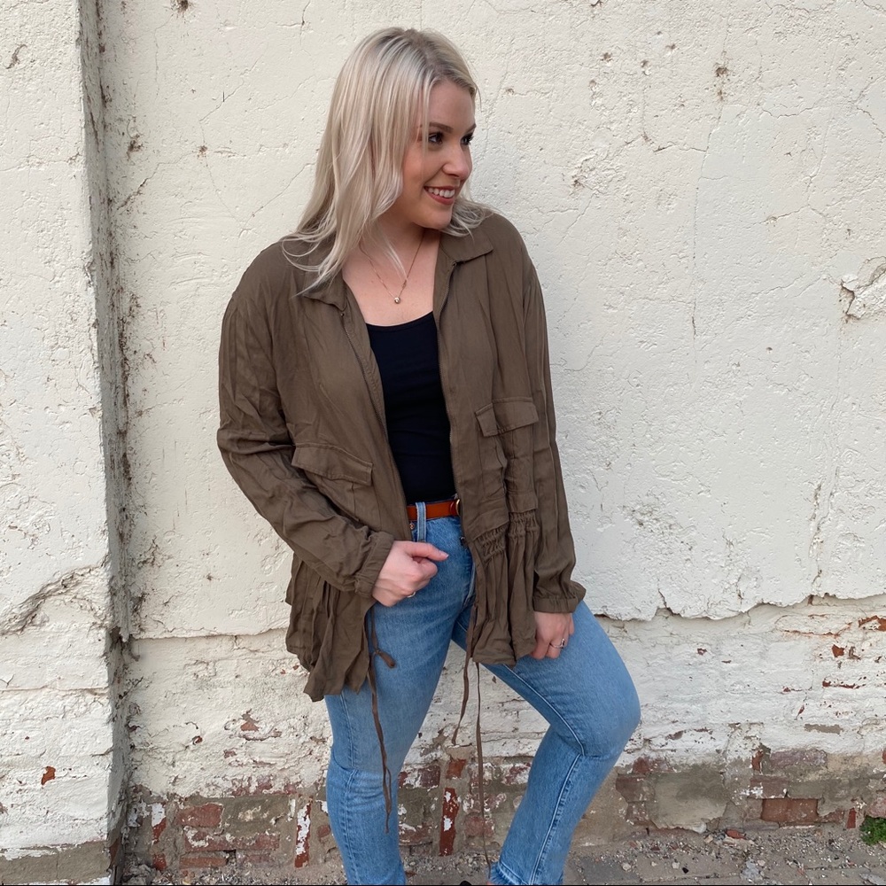 KORI America Army Green Jacket Trendy - Picture 3 of 7